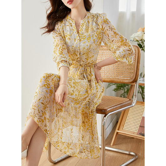 Vestido Floral de Gasa Francesa - Image 3