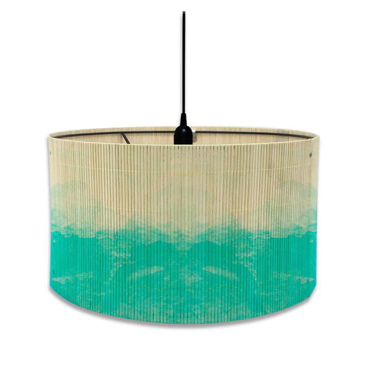 Lámpara de Techo Bambú con Degradado Acuarela - Decoración Artística E27 - Image 8