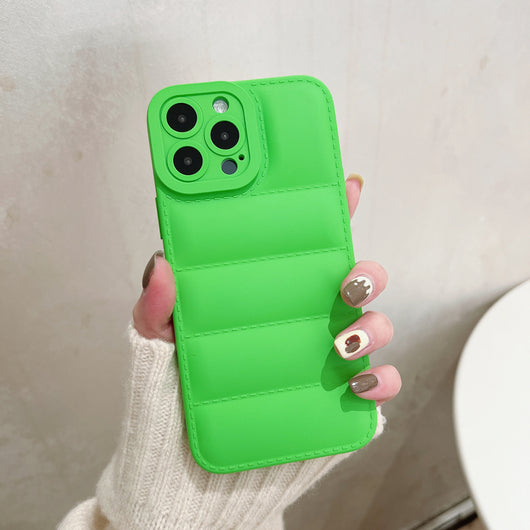 Funda para Celular Acolchada Colores Sólidos Estilo Down Jacket - Image 3