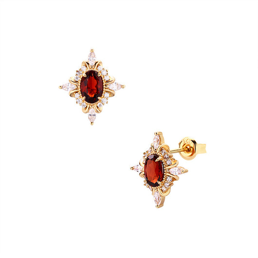 Conjunto de Anillo y Aretes Premium Vintage Granada Natural - Image 2