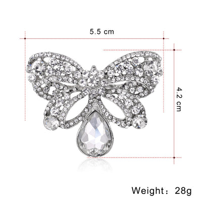 Broche Moño con Incrustaciones de Diamantes de Aleación - Image 4