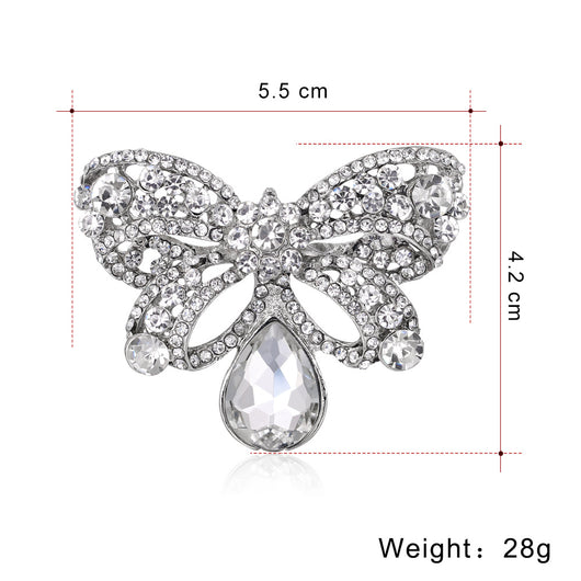 Broche Moño con Incrustaciones de Diamantes de Aleación - Image 4