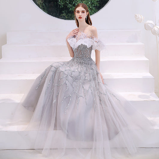 Vestido Elegante de Hombro Descubierto para Dama - Image 5