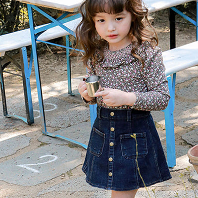 Camiseta de Niña Cuello Loto Estampado Floral 100% Algodón - Image 12