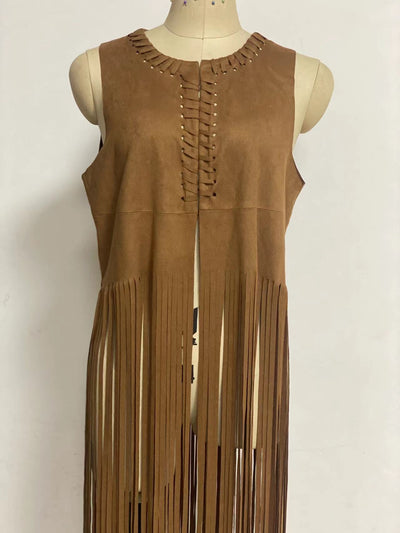 Chaleco de Gamuza con Borlas para Mujer - Image 5