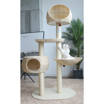 Árbol Rascador Multicapa en Madera Maciza para Gatos - Image 3