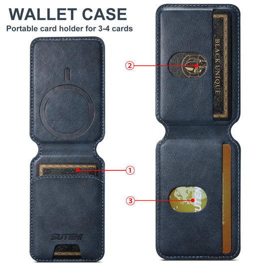 Soporte Magnético Universal para Teléfono con Anillo MagSafe y Cuero PU - Image 16