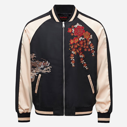 Chaqueta Béisbol Hombre Bordado Dragón Flying Dragon Premium