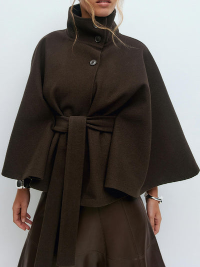 Abrigo Gabardina Cuello Alto Mujer - Diseño Minimalista - Image 8