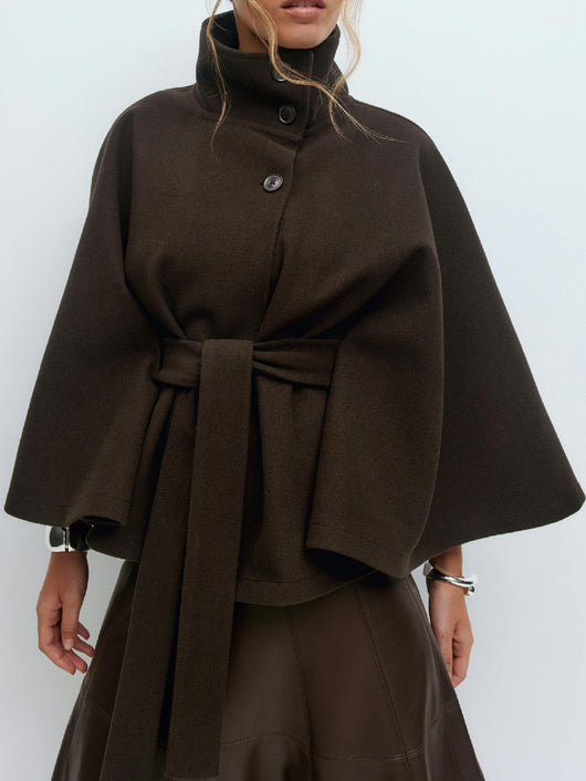 Abrigo Gabardina Cuello Alto Mujer - Diseño Minimalista - Image 8