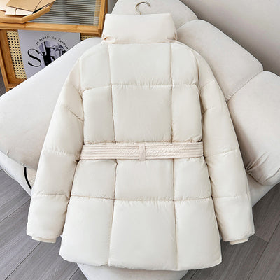 Abrigo a Cuadros con Cinturón - Chaqueta Gruesa Casual para Otoño e Invierno - Image 17