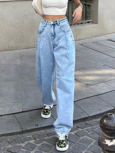 Jeans Retro Cintura Alta Mujer - Corte Holgado y Casual - Image 5