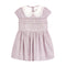 Vestido Infantil de Encaje Floral con Cuello Solapa y Falda Corta