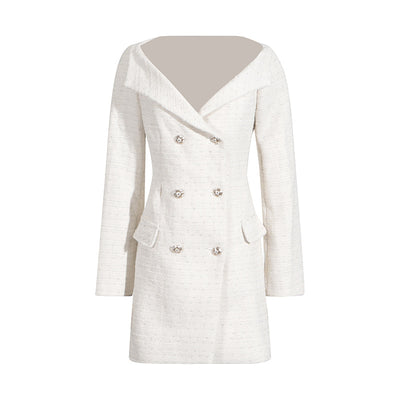 Vestido Elegante Hombros Descubiertos con Manga Larga y Cintura Ajustada - Image 5