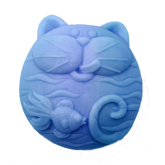 Molde de Silicona para Jabón y Vela Artesanal con Cara de Gato Grande - Image 2