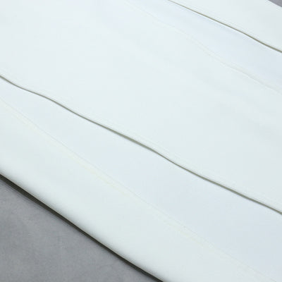 Vestido de Noche Blanco con Escote V Profundo para Verano - Image 12