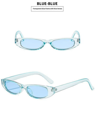 Yellow retro small frame sunglasses with translucent frames and matching yellow lenses on a white background. - Image 16