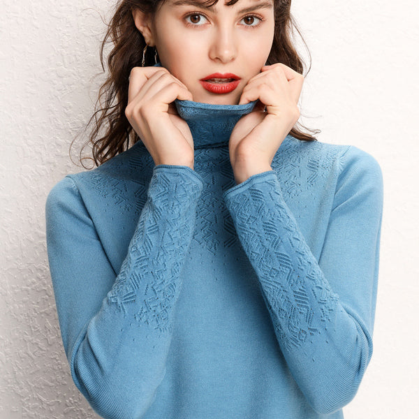 Suéter Cuello Alto Texturizado Oversize