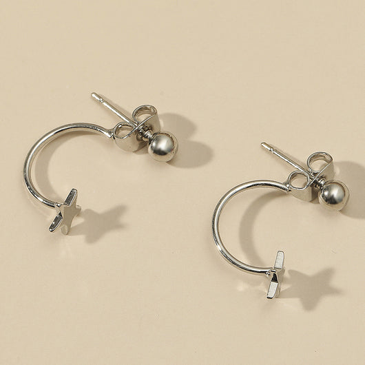 Aretes Gancho Estrella Personalidad Fashion - Image 5