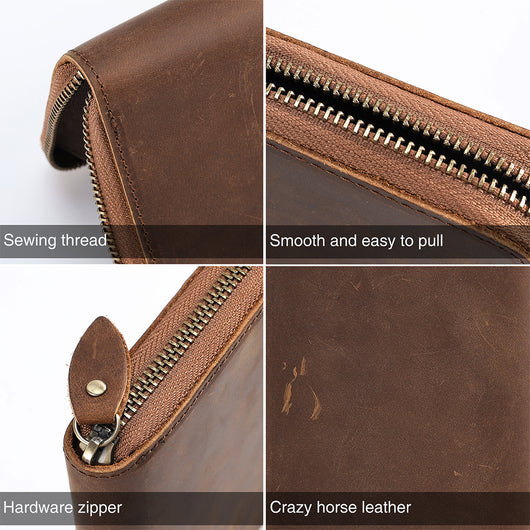 Billetera Larga de Cuero Genuino para Hombre con Bloqueo RFID - Image 11