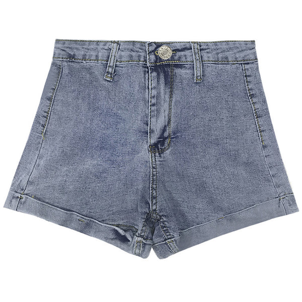 Shorts de Mezclilla Cintura Alta Levantacaderas Pierna Ancha - Image 5