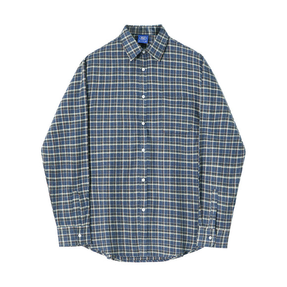 Camisa Cuadros Suelta Retro Casual Trendy para Hombre