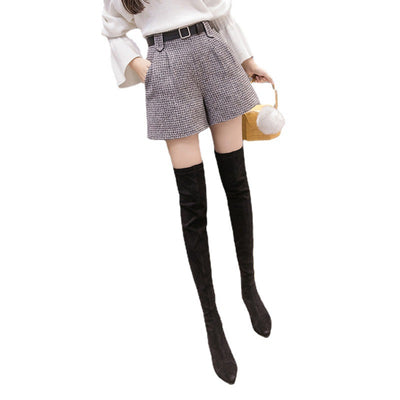 Shorts Plaid Cintura Alta Slim Fit - Efecto Adelgazante - Image 3