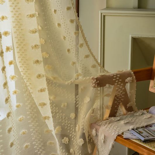 Cortinas Bohemias Texturizadas con Bordado Floral - Image 18