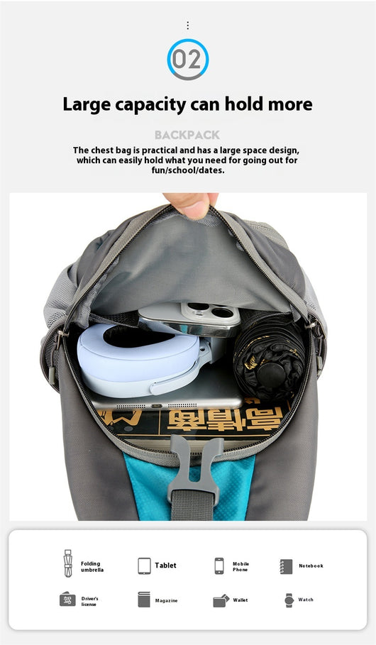 Bolsa Cruzada Deportiva Canvas Unisex - Mochila Pecho Casual - Image 30