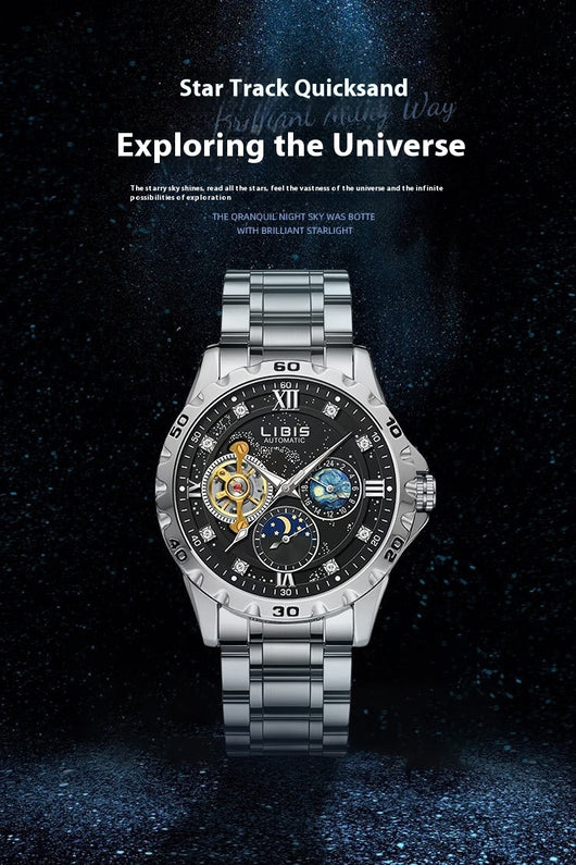 Reloj Automático Mecánico Impermeable con Esfera Luminiscente Estrellada - Image 15