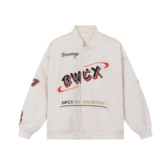 Chaqueta de Motociclista Bordada Unisex - Estilo American Street para Primavera y Verano - Image 7
