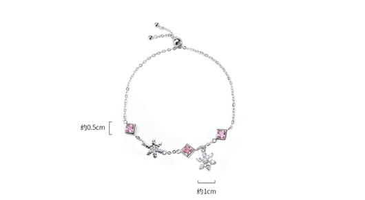 Pulsera Copo de Nieve Mujer Plata 925 con Diamantes - Image 6