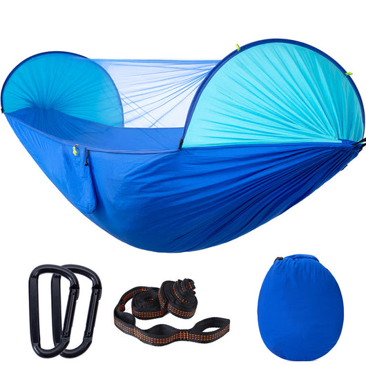 Hamaca de Camping Doble con Mosquitero Automático de Apertura Rápida