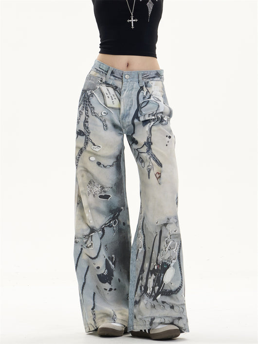 Pantalones Vaqueros Rectos de Pierna Ancha con Múltiples Bolsillos - Image 7