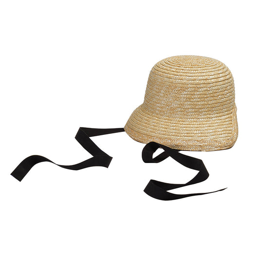 Sombrero de Paja Tejido a Mano para Niños con Ala Ancha y Correas - Image 13