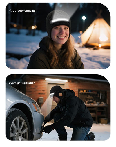 Gorro Tejido con Iluminación LED para Correr de Noche - Image 15