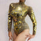Vestido de Cantante con Cristales Brillantes para Escenario