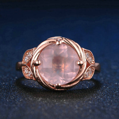 Anillo de Plata 925 con Cristal Natural y Flor para Mujer - Image 9