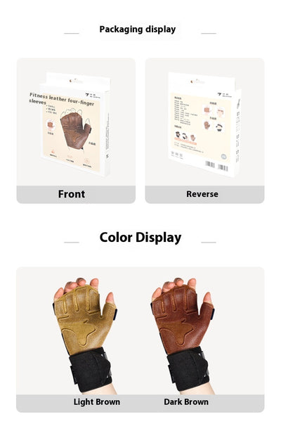 Guantes de Fitness de Cuero Genuino con Agarre Antideslizante - Image 13