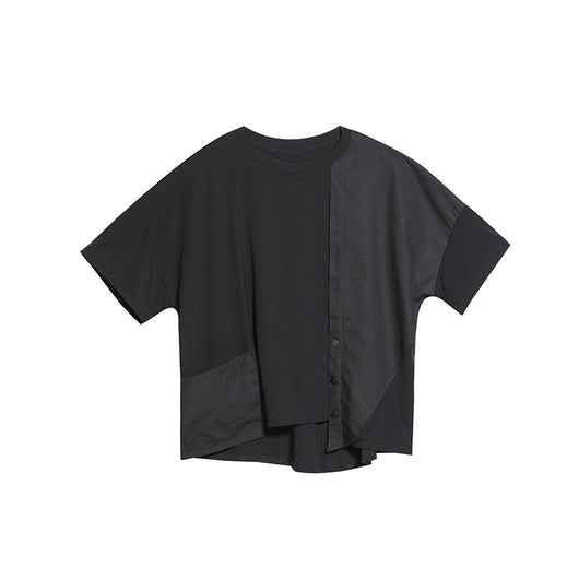 Blusa Asimétrica Personalizada con Parches de Diseño Único - Image 5