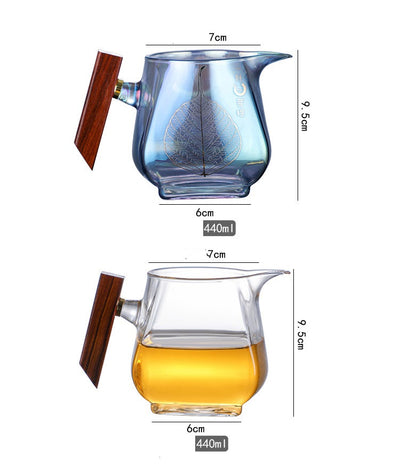 Jarra Dispensadora de Té Bodhi con Asa de Madera y Cristal Transparente - Image 5