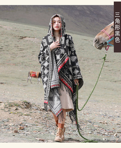 Chal Étnico Dali Grueso y Cálido - Bufanda de Lana para el Invierno - Image 22