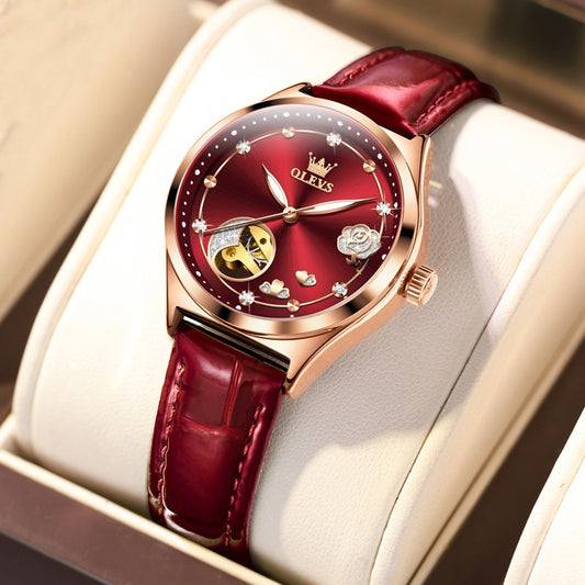 Reloj Mecánico Impermeable para Mujer - Elegancia Resistente