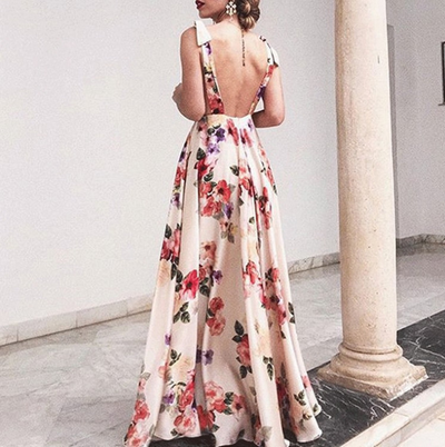 Vestido Floral Minimalista sin Mangas - Image 11