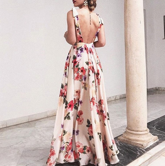 Vestido Floral Minimalista sin Mangas - Image 11