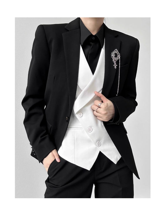 Chaleco de Traje para Mujer Blanco Entallado - Elegancia Sofisticada - Image 16