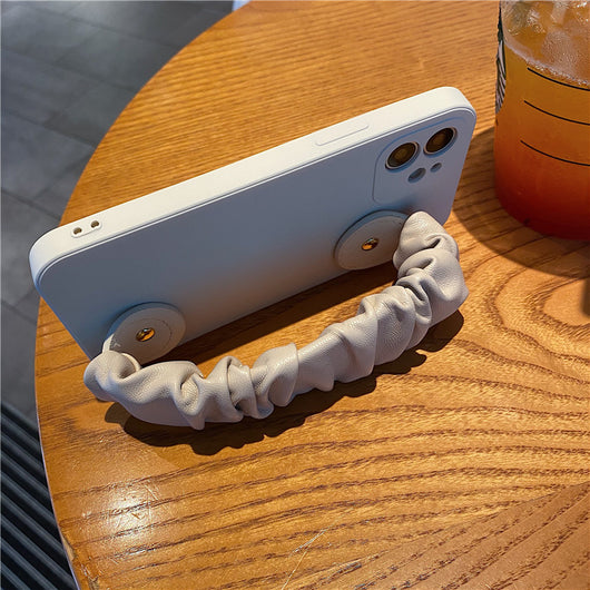 Funda de Cuero Blanco Antiguo con Correa de Muñeca - Image 9