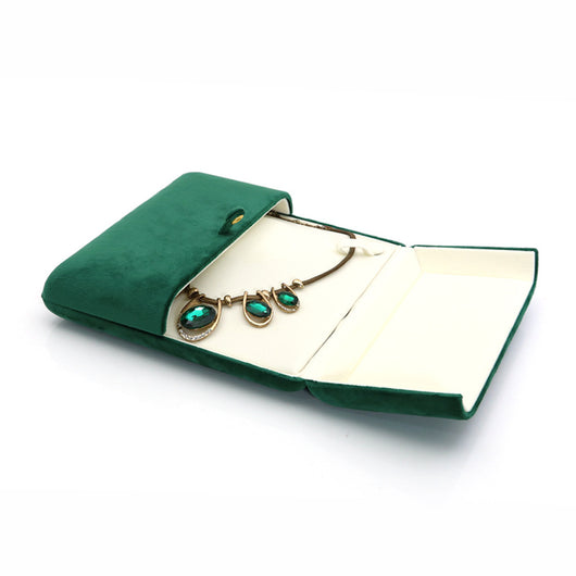 Caja de Anillos Doble con Flanela Verde Oscuro Ultra Suave - Image 13