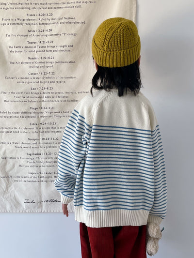 Suéter Tejido Coreano Oversized a Rayas con Capas Intercambiables - Image 9