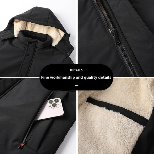 Chaqueta de Invierno para Hombre con Forro Grueso Tipo Borrego - Image 5